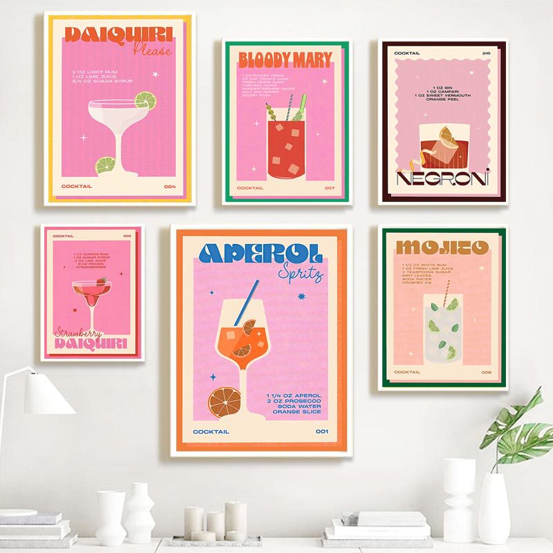 Cocktail Drink Bar Wall Art