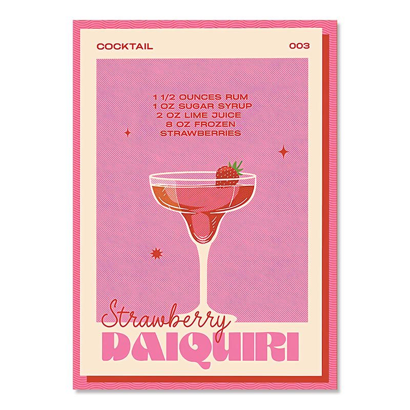 Cocktail Drink Bar Wall Art